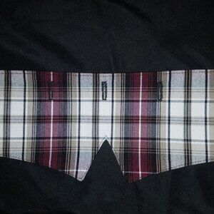 CUSTOM POINTS by Ornaments "BOSTON" burgundy plaid in S, M, L, or XL NEW